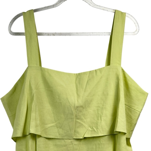 Heatherly Lime Green Ruffled Sleeveless Tank Top with‎ Sweetheart Neckline 2x - Picture 3 of 9